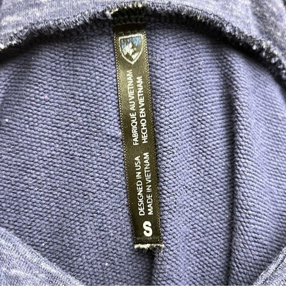 Kuhl Blue Slub Long Sleeve Hooded Popover Sweater Small - Picture 8 of 10